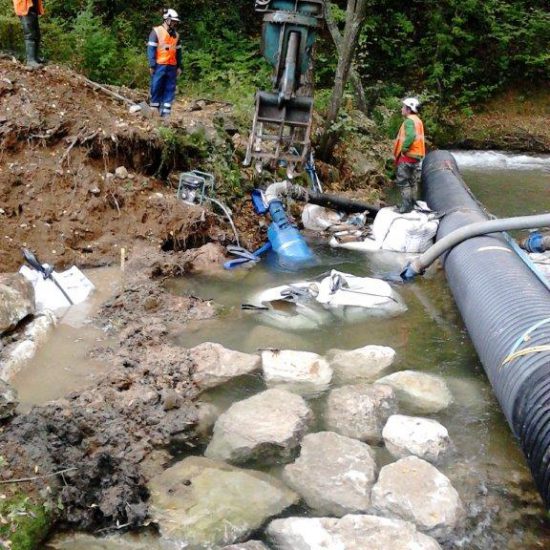 sécurisation de la traversée sous fluviale d'un pipeline de Gaz - Rivière de la Bresque
