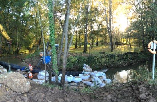 sécurisation de la traversée sous fluviale d'un pipeline de Gaz - Rivière de la Bresque